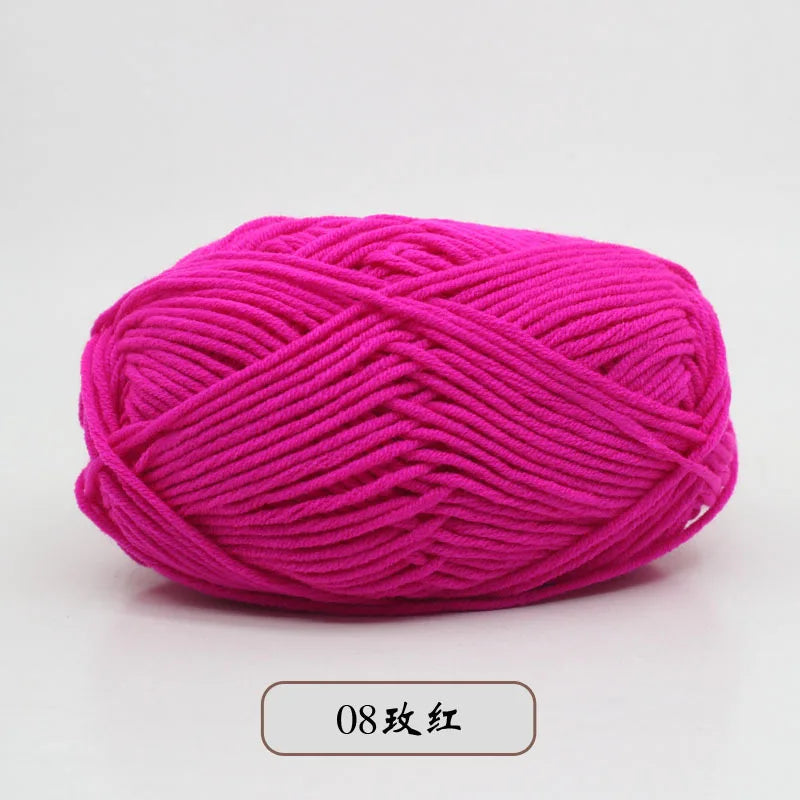 50g 5 Ply Milk Cotton Yarn – Soft Handwoven Knitting & Crochet Wool