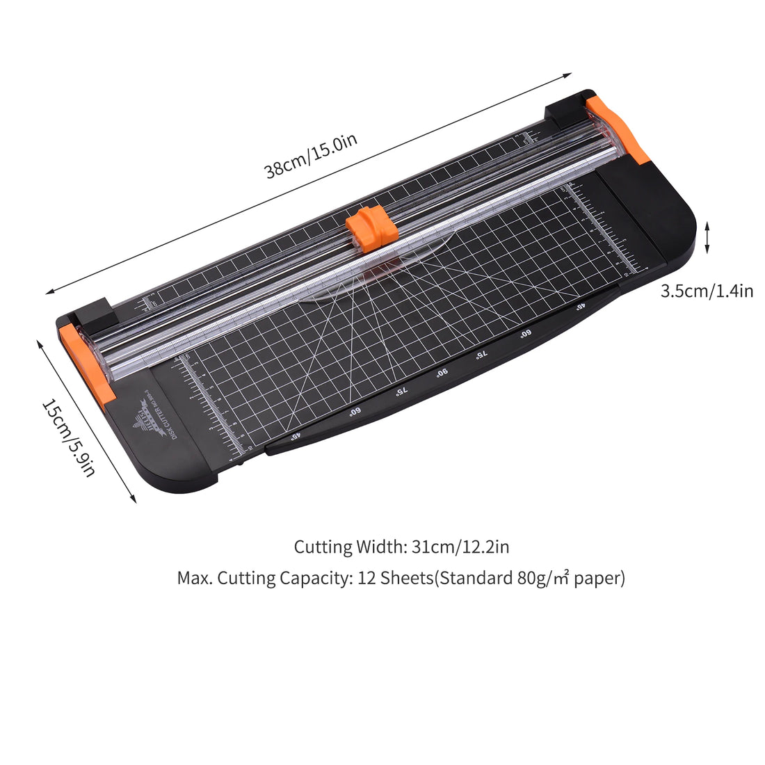 A4 Portable Paper Trimmer – 12.2” Craft & Photo Cutter