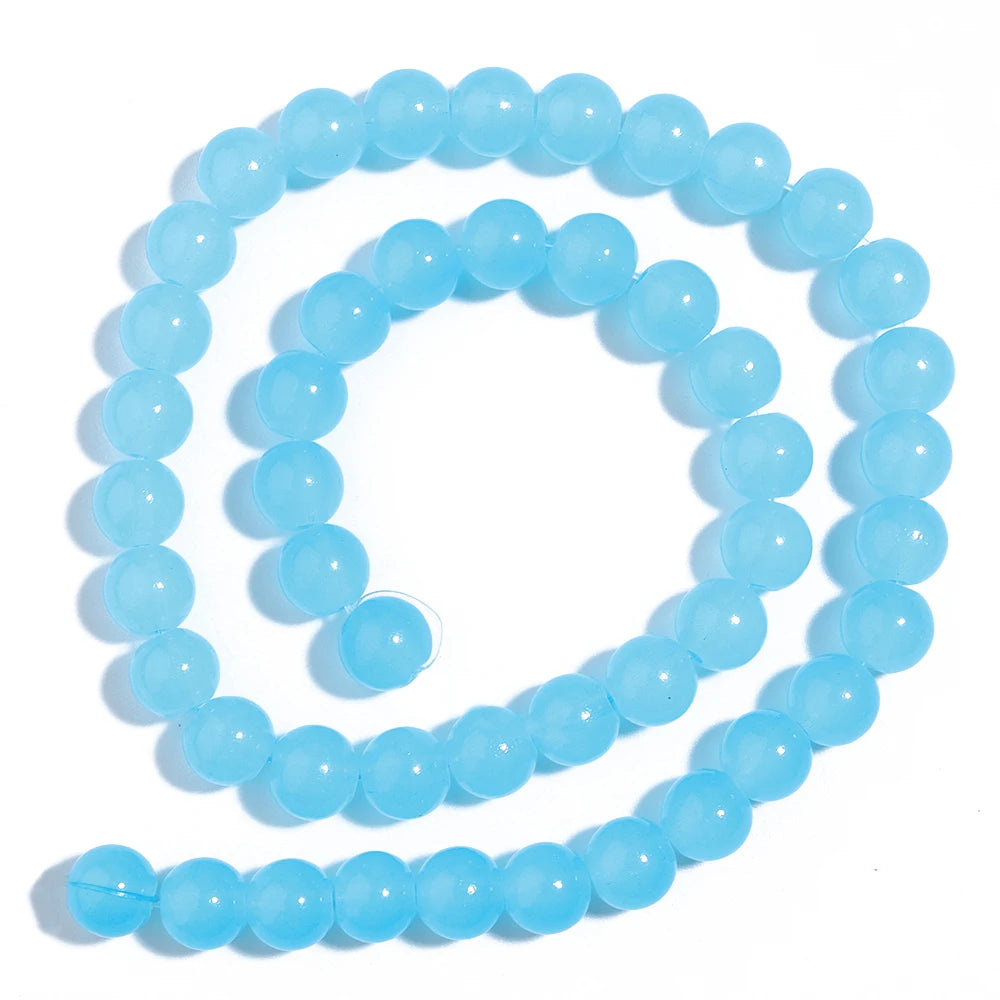6/8mm Solid Color Glass Beads