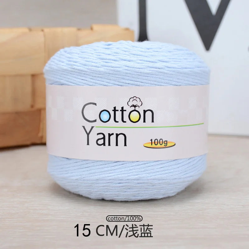 100g 100% Cotton Hand Knitting Yarn – Soft Crochet Thread