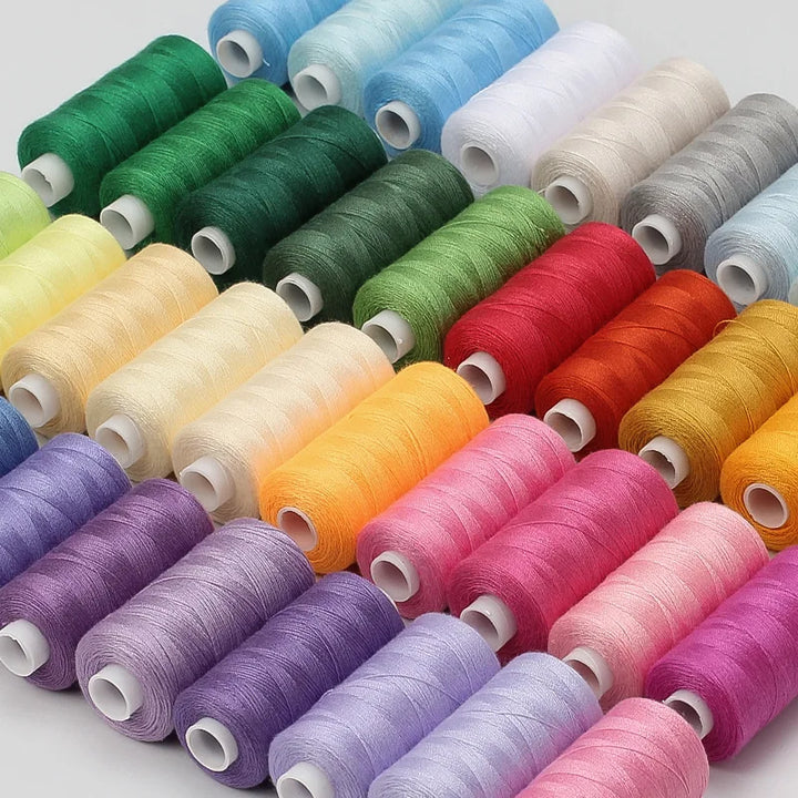 10-Color Polyester Sewing Thread Set – 400 Yards per Spool