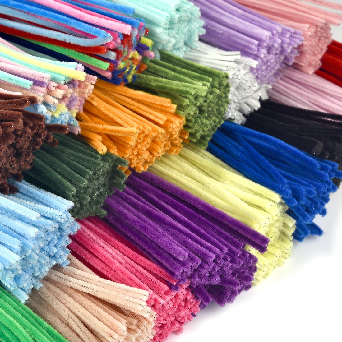 100pcs Chenille Stems – DIY Craft Pipe Cleaners for Kids