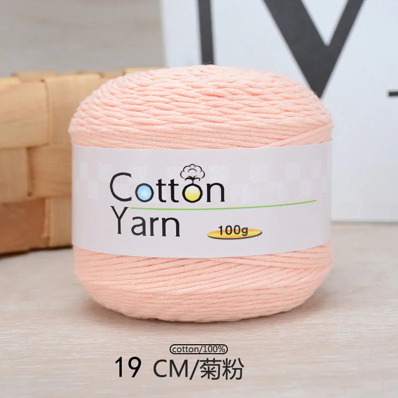 100g 100% Cotton Hand Knitting Yarn – Soft Crochet Thread