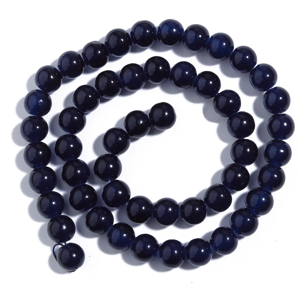 6/8mm Solid Color Glass Beads