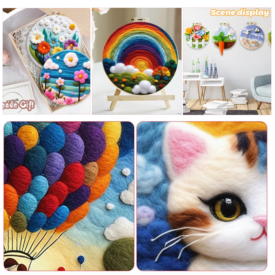 GATYZTORY DIY Wool Felting Painting Kit