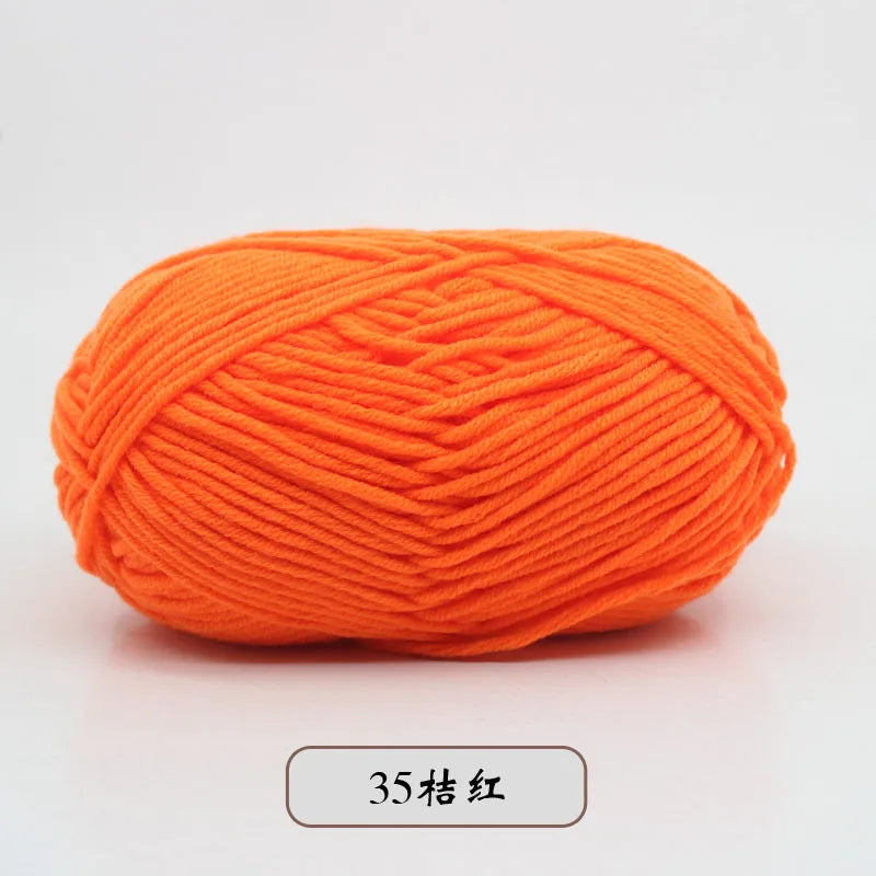 50g 5 Ply Milk Cotton Yarn – Soft Handwoven Knitting & Crochet Wool