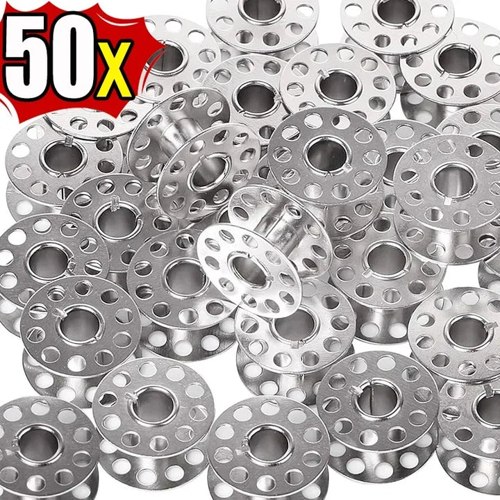 Metal Sewing Machine Bobbins – Stainless Steel Empty Spools for Thread