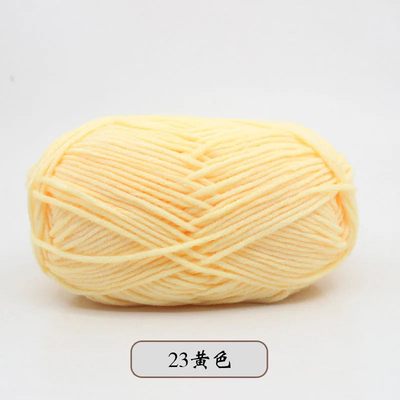 50g 5 Ply Milk Cotton Yarn – Soft Handwoven Knitting & Crochet Wool