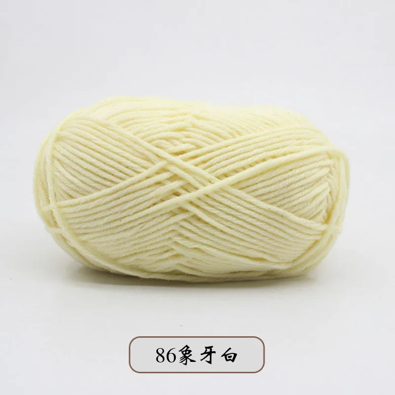 50g 5 Ply Milk Cotton Yarn – Soft Handwoven Knitting & Crochet Wool