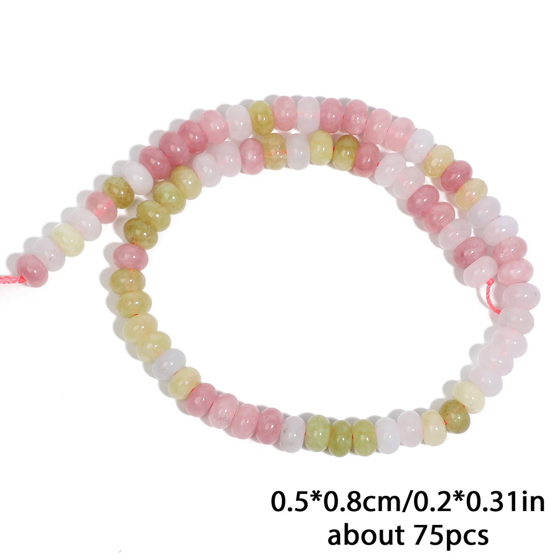 5x8mm Natural Jade Quartz Rondelle Beads