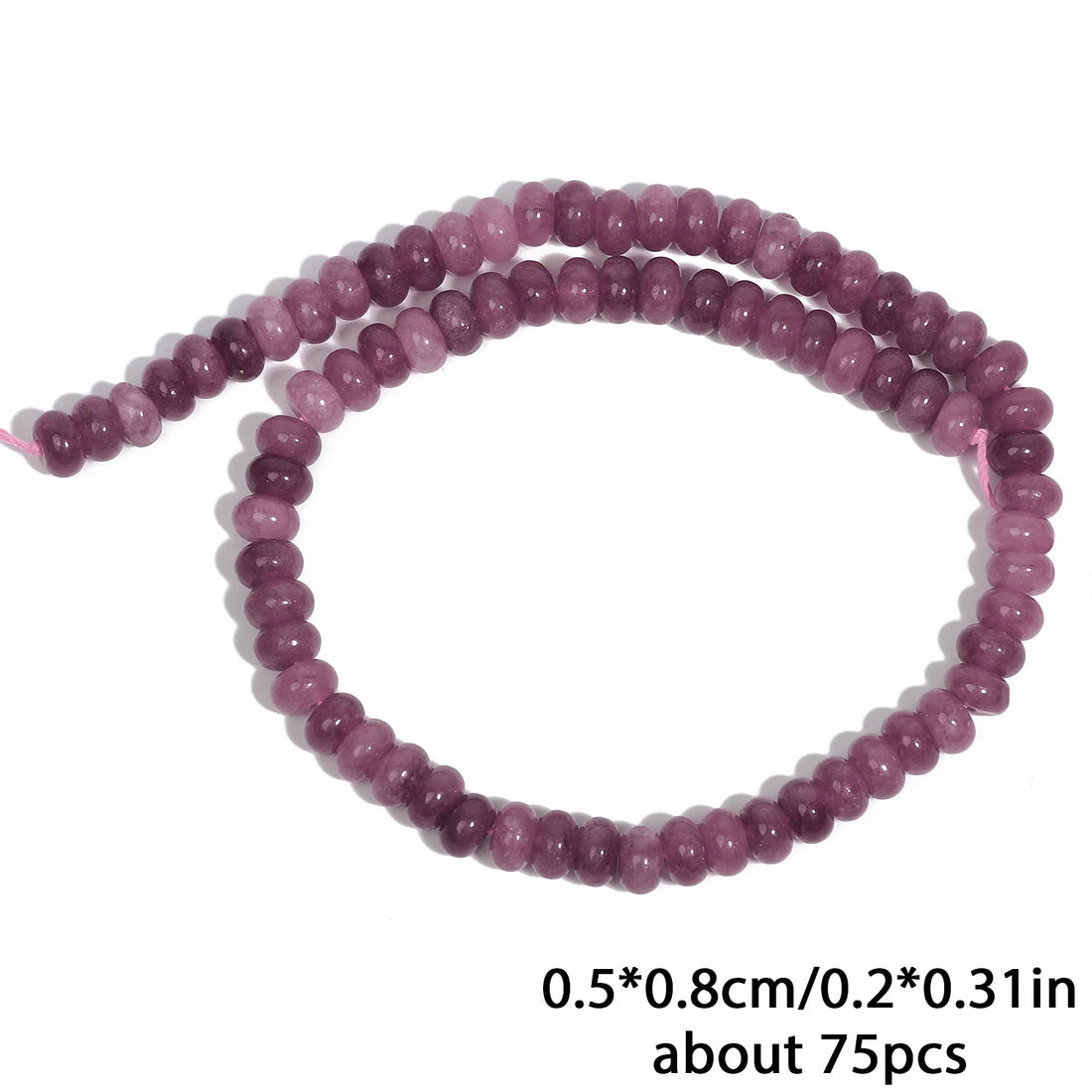 5x8mm Natural Jade Quartz Rondelle Beads