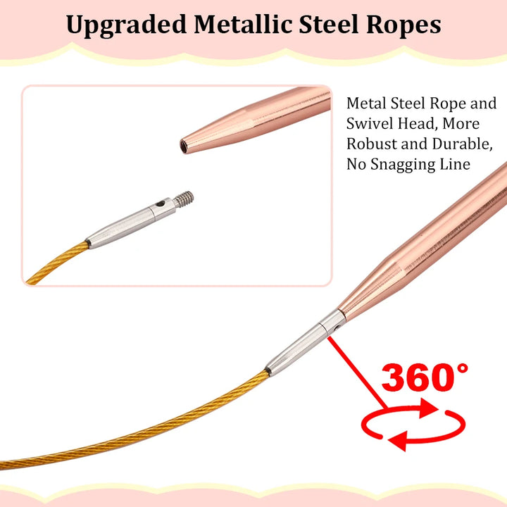 Aluminum Detachable Circular Knitting Needle Set with Storage Bag