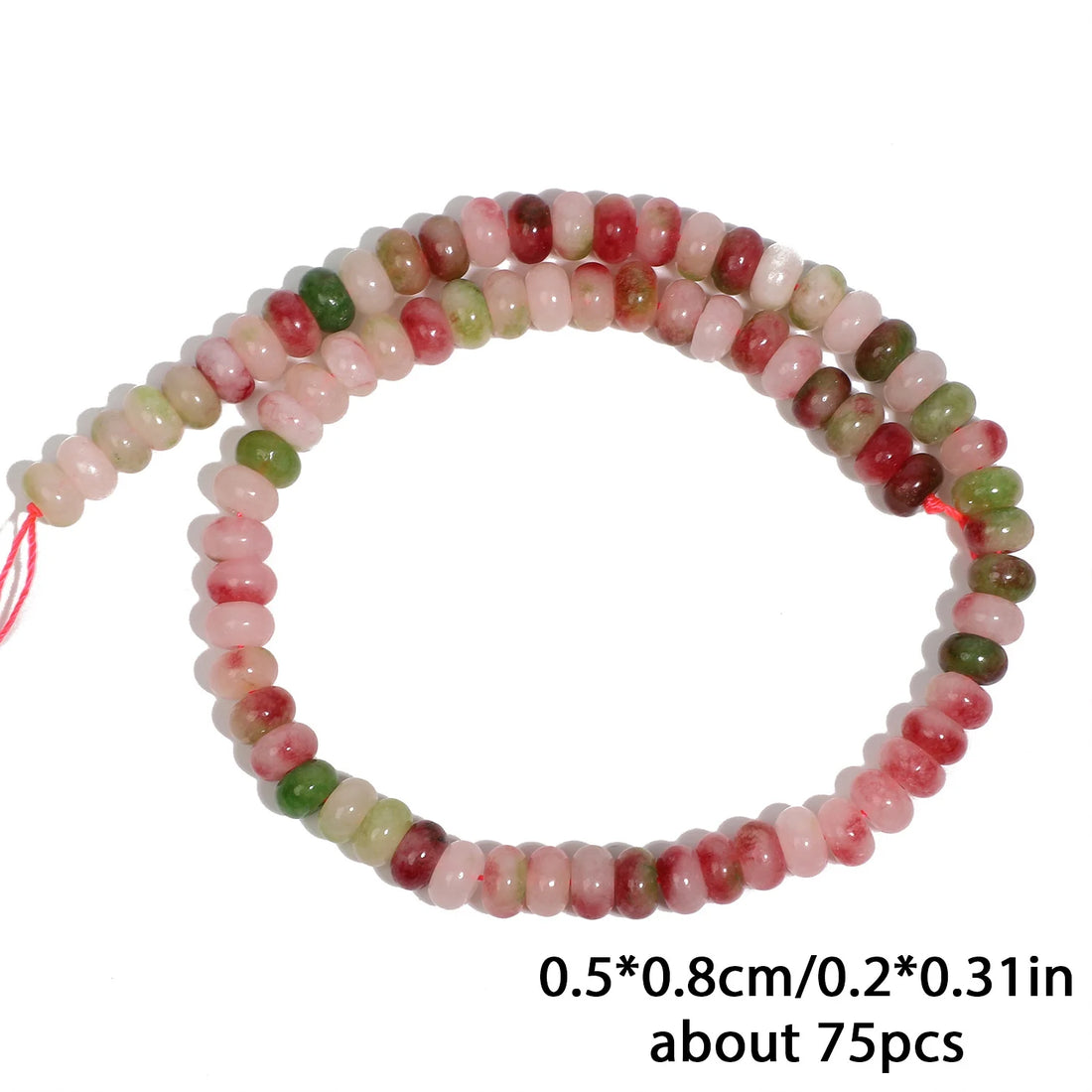 5x8mm Natural Jade Quartz Rondelle Beads
