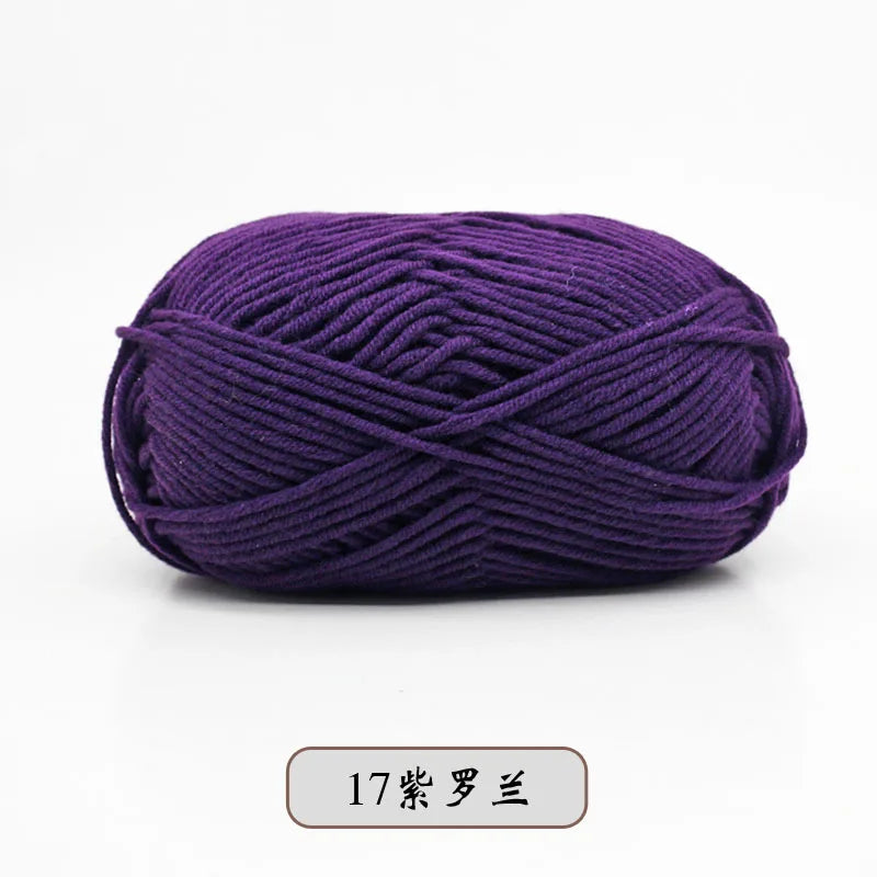 50g 5 Ply Milk Cotton Yarn – Soft Handwoven Knitting & Crochet Wool