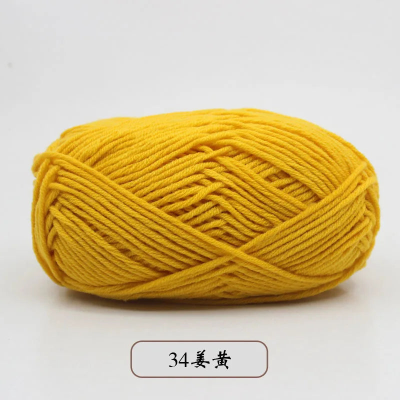 50g 5 Ply Milk Cotton Yarn – Soft Handwoven Knitting & Crochet Wool