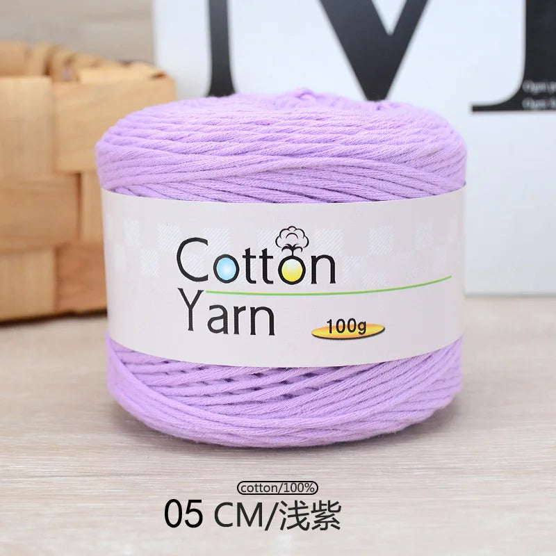 100g 100% Cotton Hand Knitting Yarn – Soft Crochet Thread