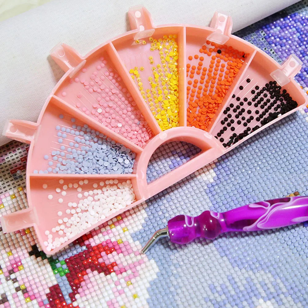 6-Grid Diamond Painting Tray Kit – Large Capacity Drill Organizer