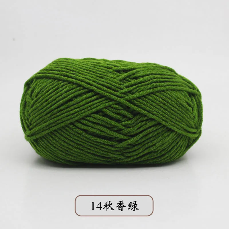 50g 5 Ply Milk Cotton Yarn – Soft Handwoven Knitting & Crochet Wool