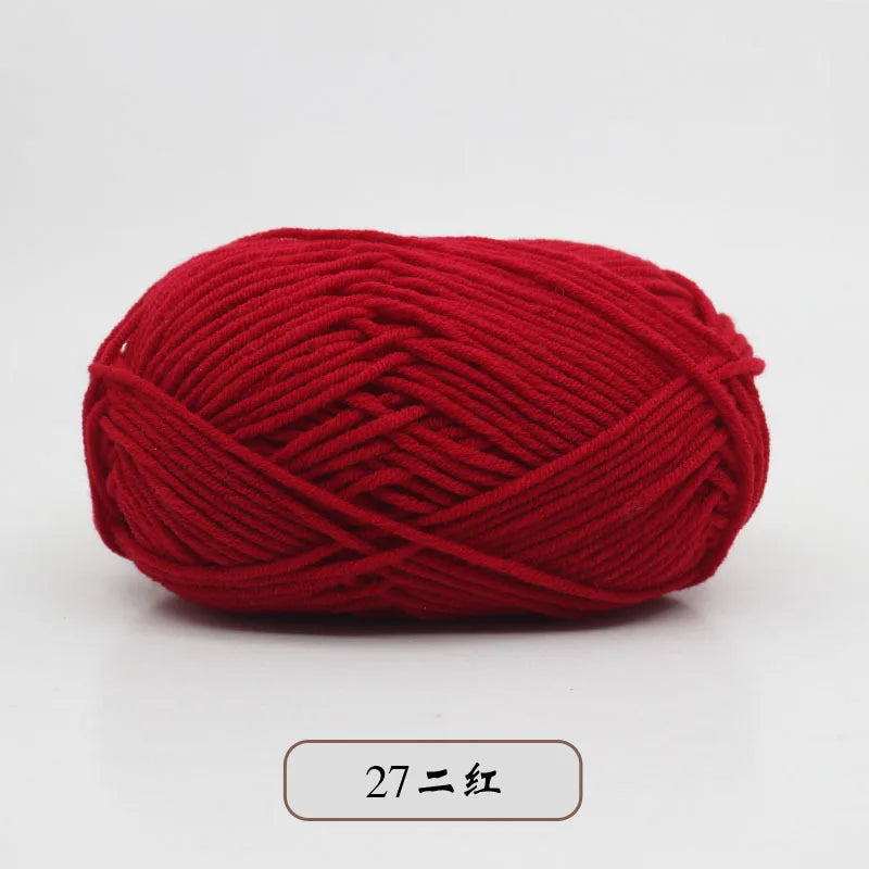 50g 5 Ply Milk Cotton Yarn – Soft Handwoven Knitting & Crochet Wool