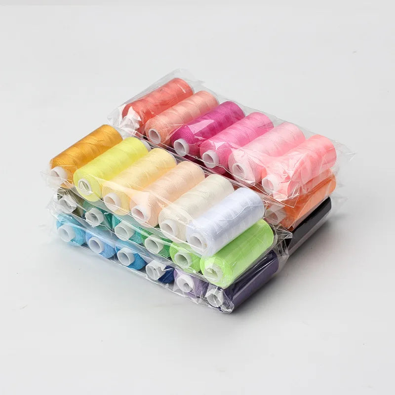 10-Color Polyester Sewing Thread Set – 400 Yards per Spool