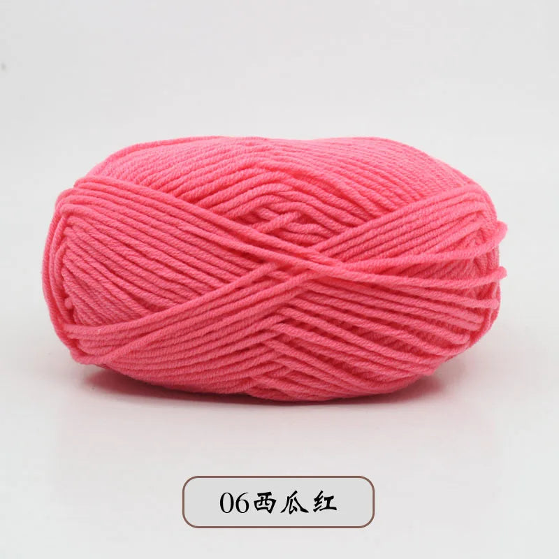 50g 5 Ply Milk Cotton Yarn – Soft Handwoven Knitting & Crochet Wool