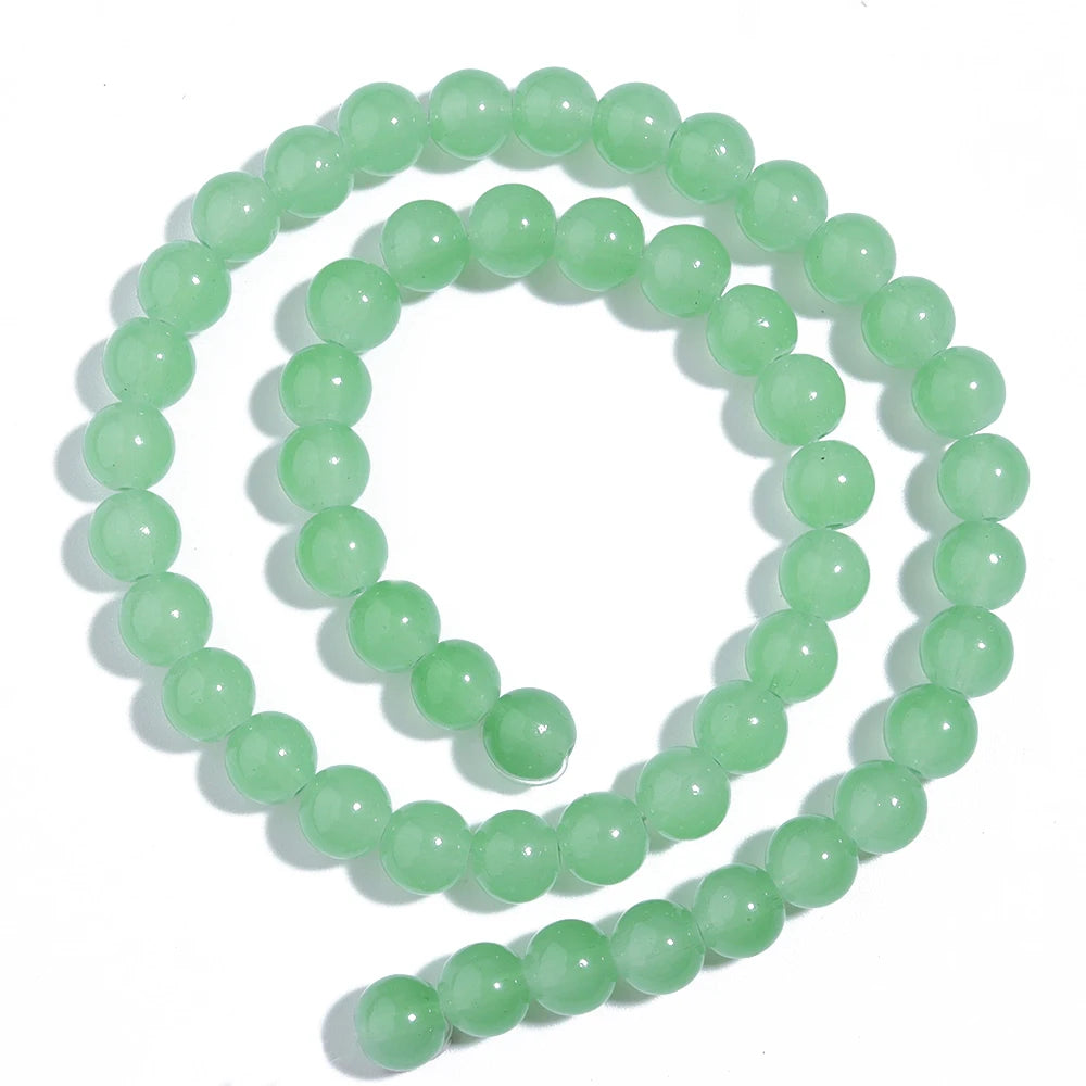 6/8mm Solid Color Glass Beads