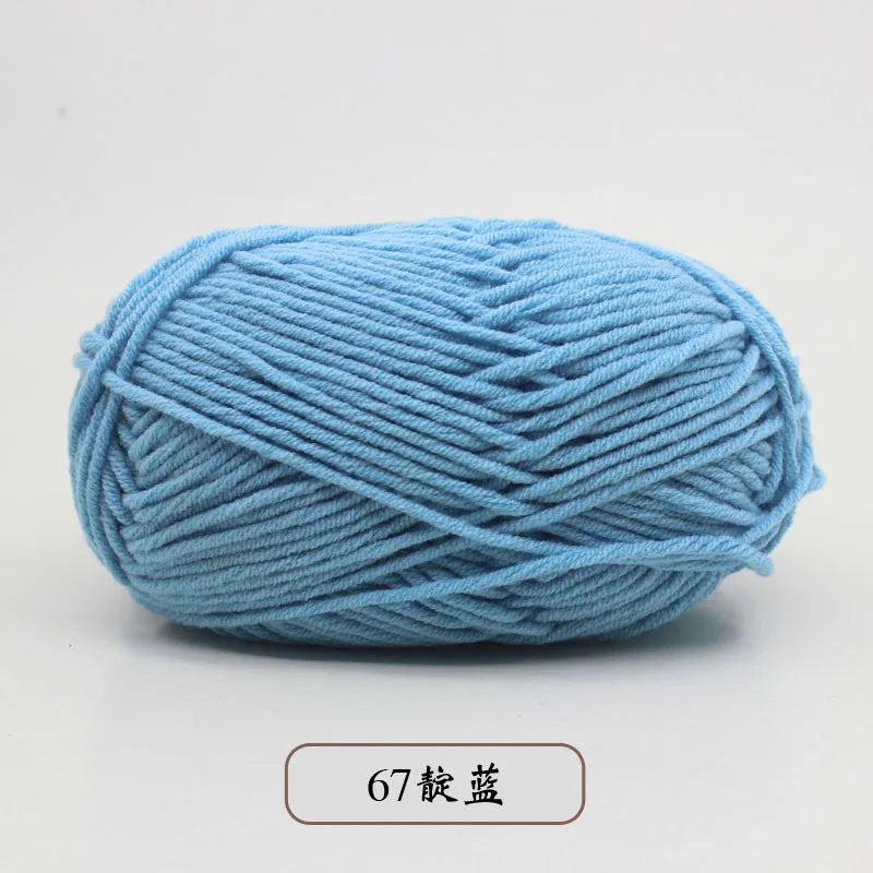 50g 5 Ply Milk Cotton Yarn – Soft Handwoven Knitting & Crochet Wool