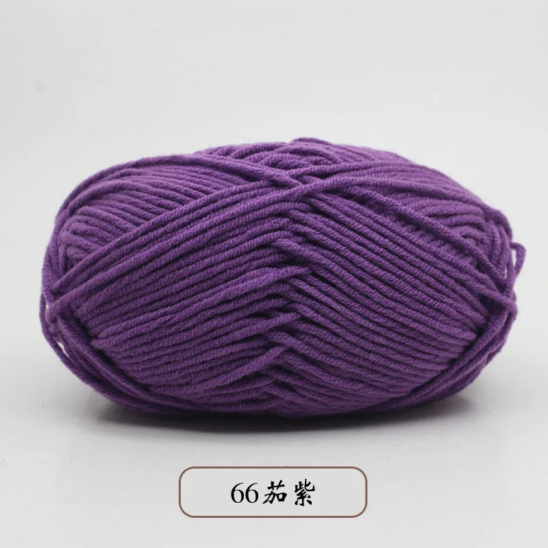 50g 5 Ply Milk Cotton Yarn – Soft Handwoven Knitting & Crochet Wool
