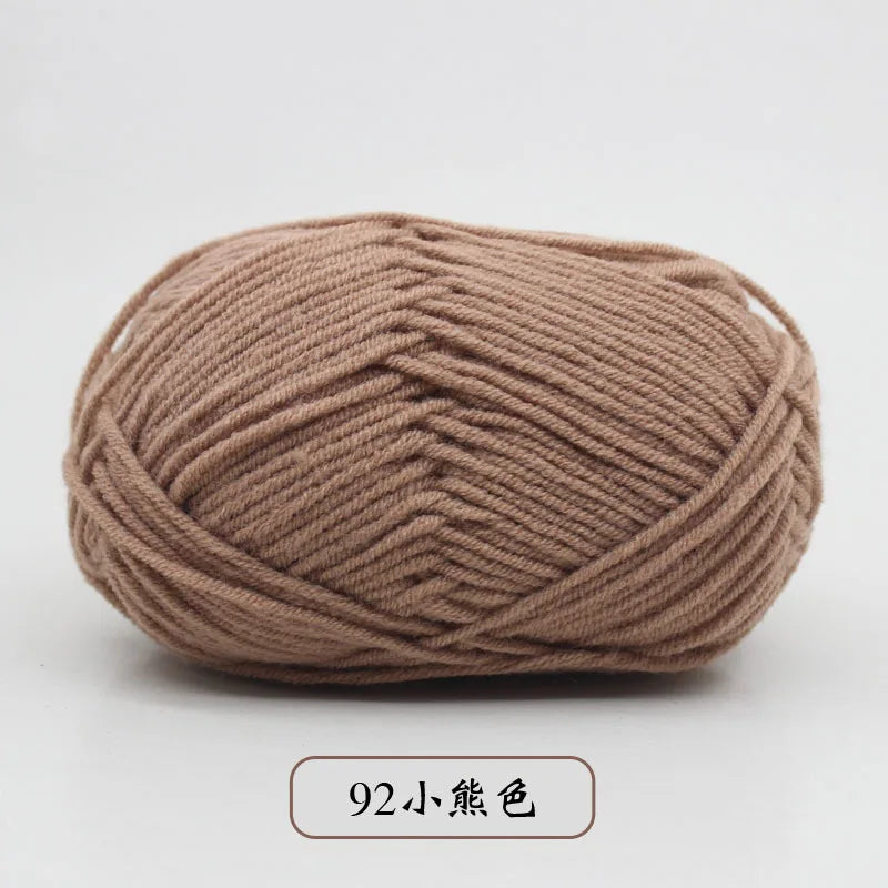 50g 5 Ply Milk Cotton Yarn – Soft Handwoven Knitting & Crochet Wool