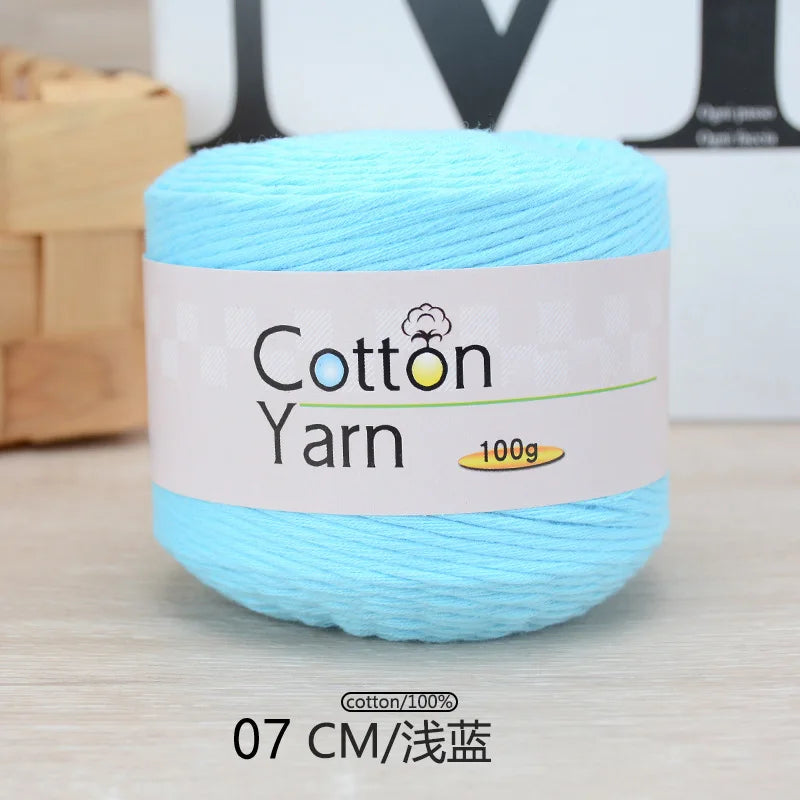 100g 100% Cotton Hand Knitting Yarn – Soft Crochet Thread