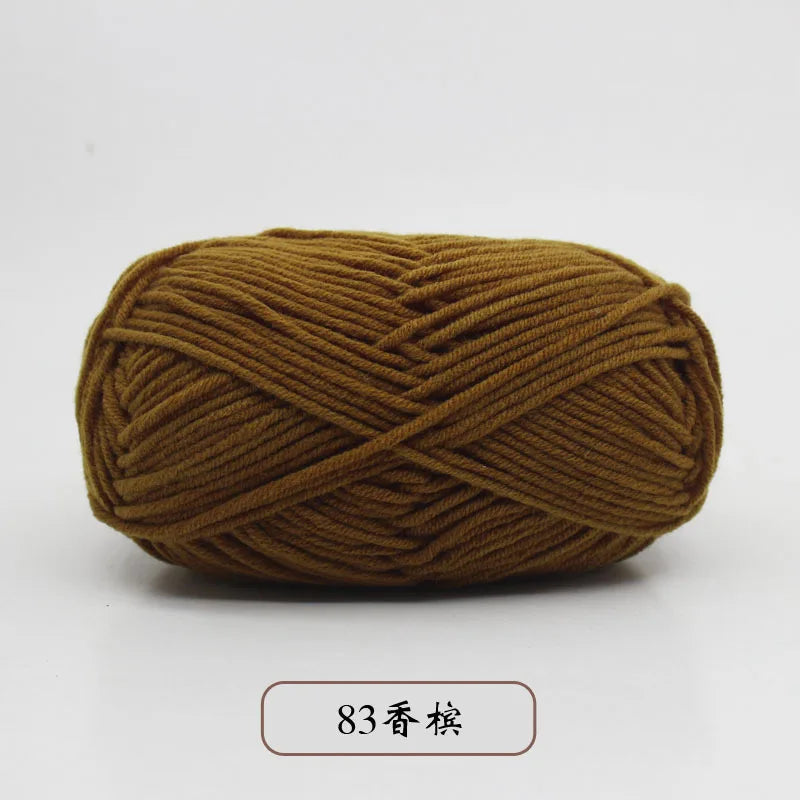 50g 5 Ply Milk Cotton Yarn – Soft Handwoven Knitting & Crochet Wool