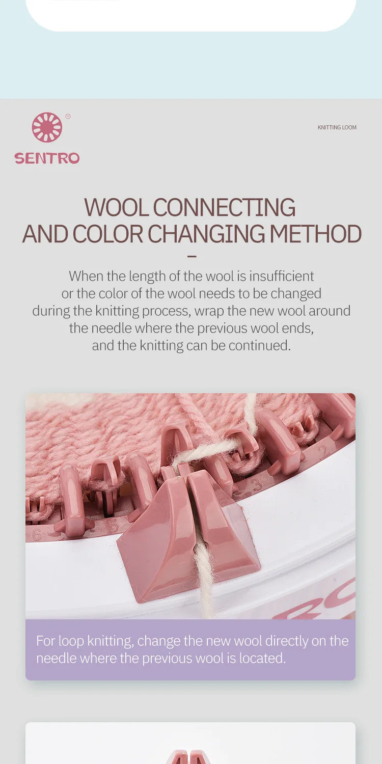 48-Needle Handmade Knitting Machine – Wool Loom for Scarves, Sweaters & Hats