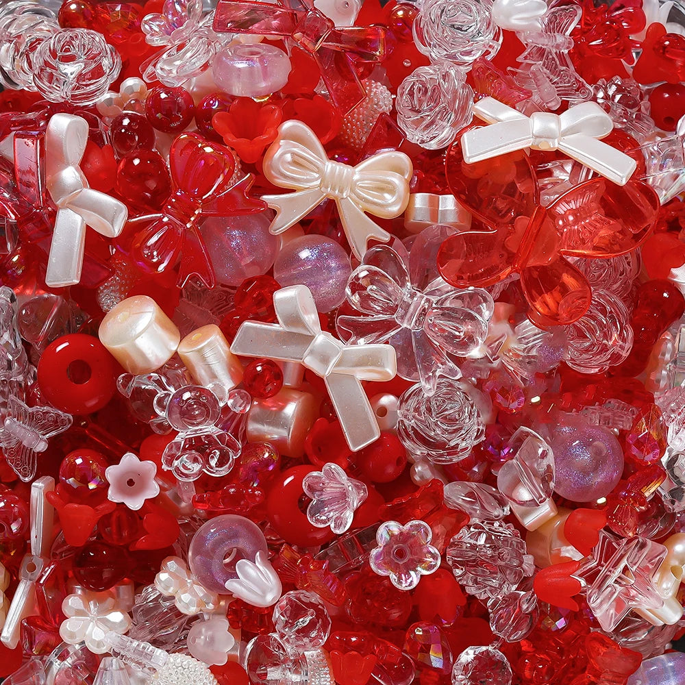Mixed Acrylic Beads – Bowknot, Star, Heart & Butterfly DIY Jewelry