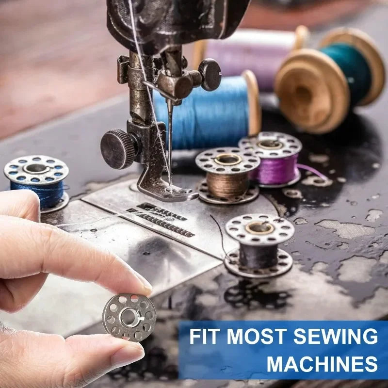 Metal Sewing Machine Bobbins – Stainless Steel Empty Spools for Thread
