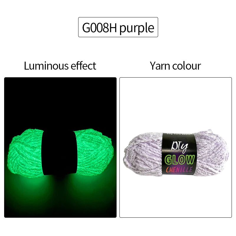Luminous Glow-in-the-Dark Yarn – Chunky Polyester for Knitting & Crochet