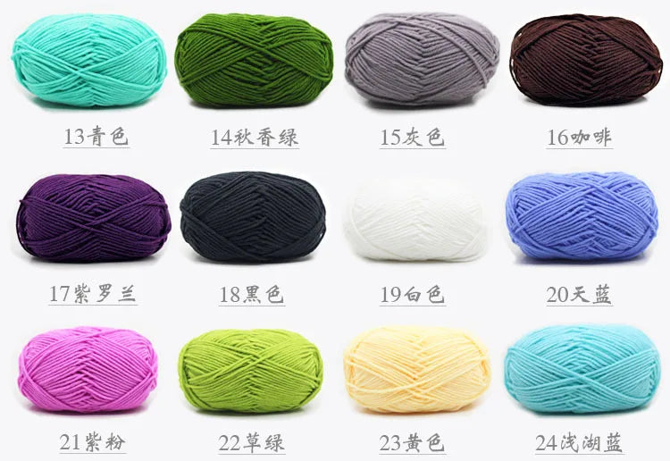 50g 5 Ply Milk Cotton Yarn – Soft Handwoven Knitting & Crochet Wool