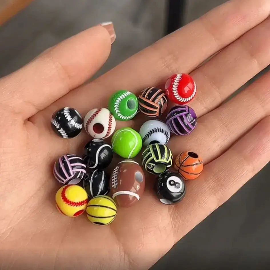 Sports Acrylic Beads – 20/50pcs Basketball