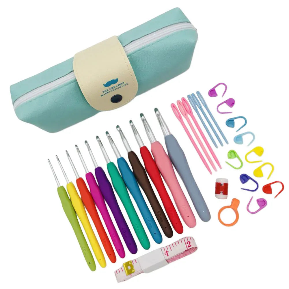 14pcs Aluminum Knitting Needles Set
