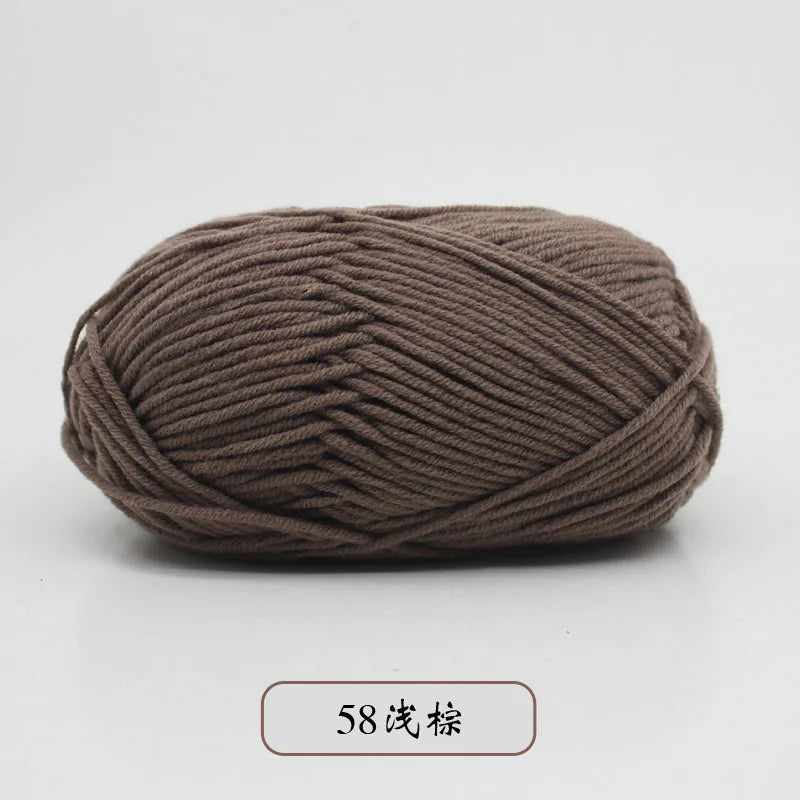 50g 5 Ply Milk Cotton Yarn – Soft Handwoven Knitting & Crochet Wool