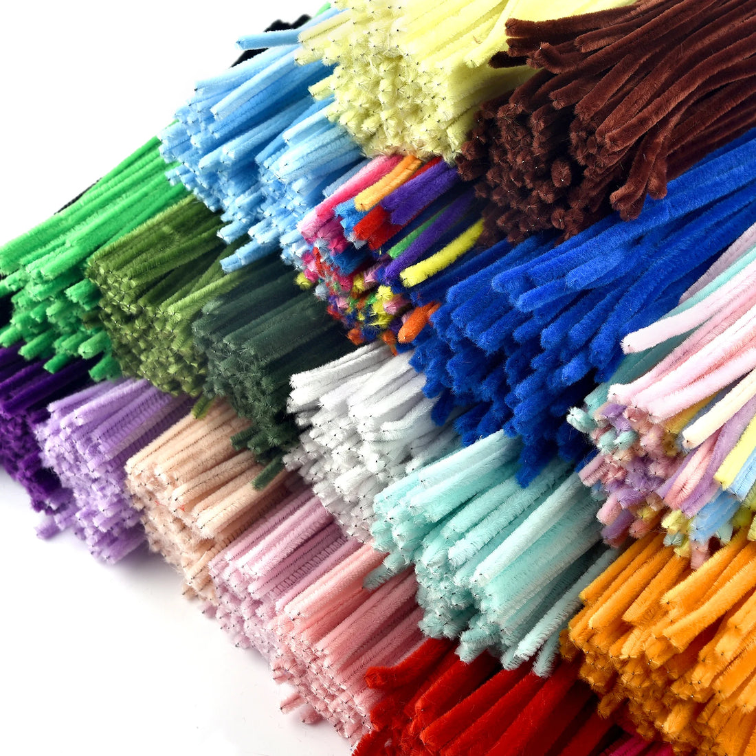 100pcs Chenille Stems – DIY Craft Pipe Cleaners for Kids