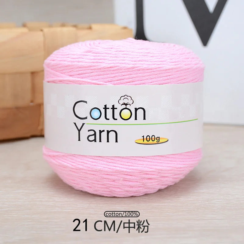 100g 100% Cotton Hand Knitting Yarn – Soft Crochet Thread