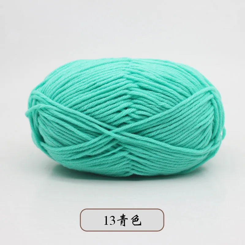 50g 5 Ply Milk Cotton Yarn – Soft Handwoven Knitting & Crochet Wool