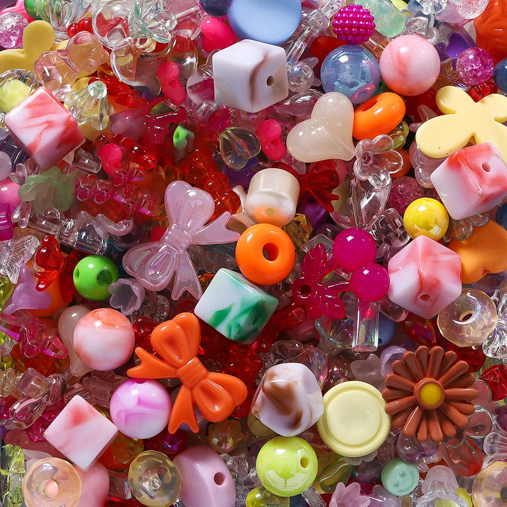 Mixed Acrylic Beads – Bowknot, Star, Heart & Butterfly DIY Jewelry