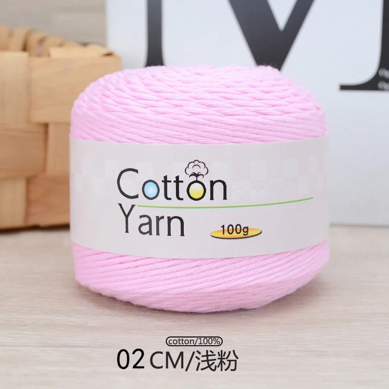 100g 100% Cotton Hand Knitting Yarn – Soft Crochet Thread