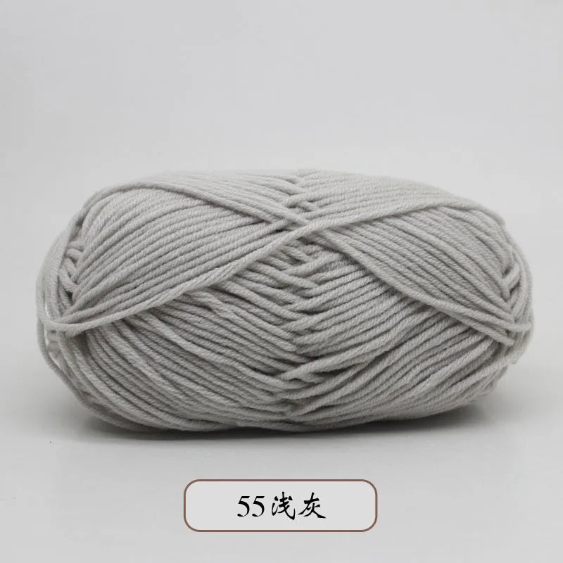 50g 5 Ply Milk Cotton Yarn – Soft Handwoven Knitting & Crochet Wool