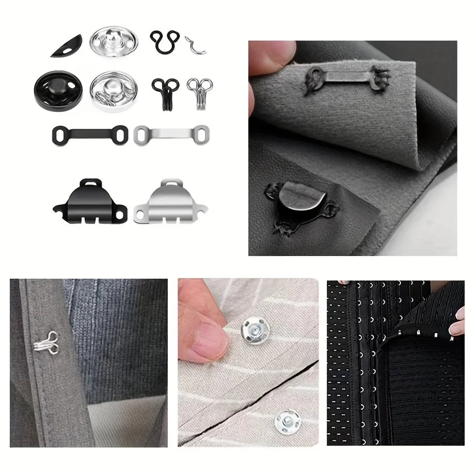 50 Pairs Metal Skirt & Pants Hooks Set