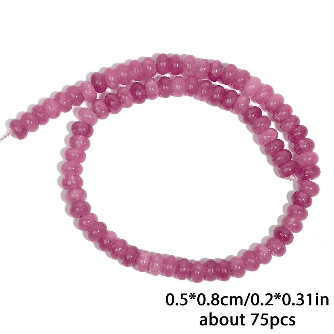 5x8mm Natural Jade Quartz Rondelle Beads