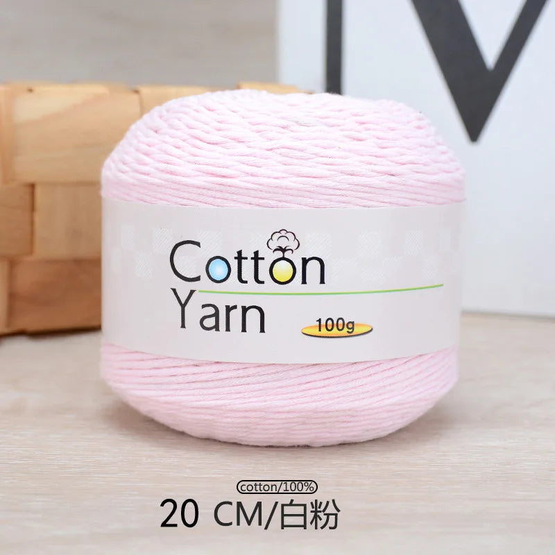 100g 100% Cotton Hand Knitting Yarn – Soft Crochet Thread