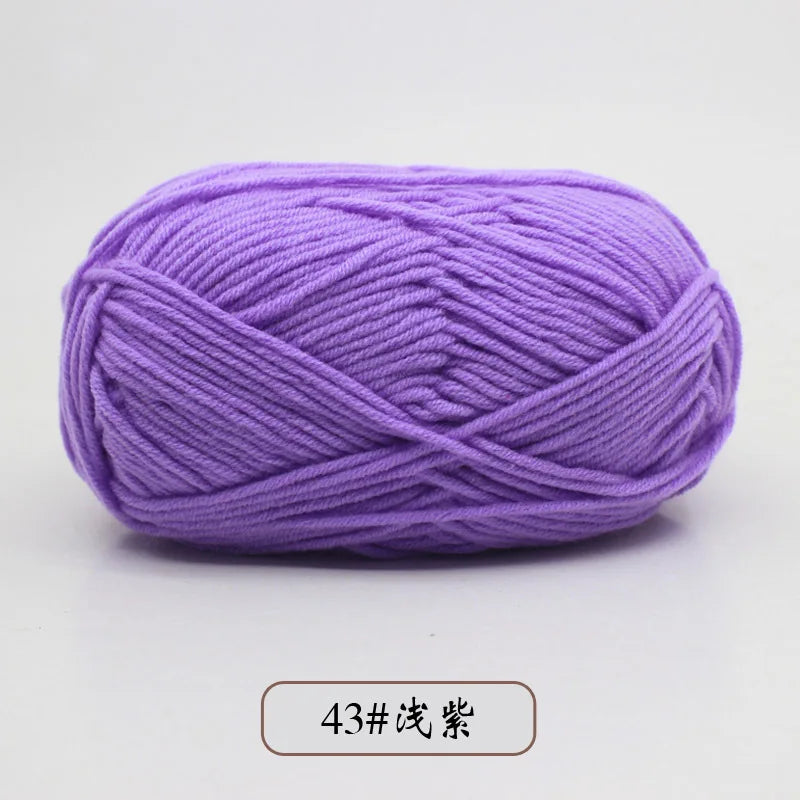 50g 5 Ply Milk Cotton Yarn – Soft Handwoven Knitting & Crochet Wool