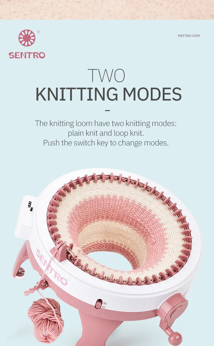48-Needle Handmade Knitting Machine – Wool Loom for Scarves, Sweaters & Hats